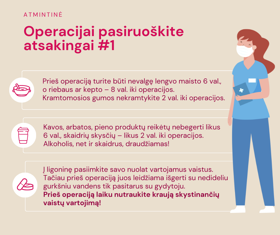 Atmintine_pries_operacija_1 Kaip pasiruošti operacijai?