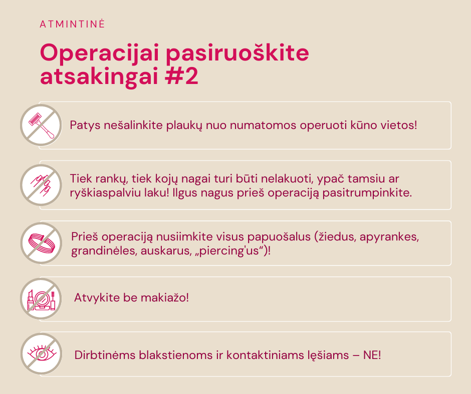 Atmintine_pries_operacija_2 Kaip pasiruošti operacijai?