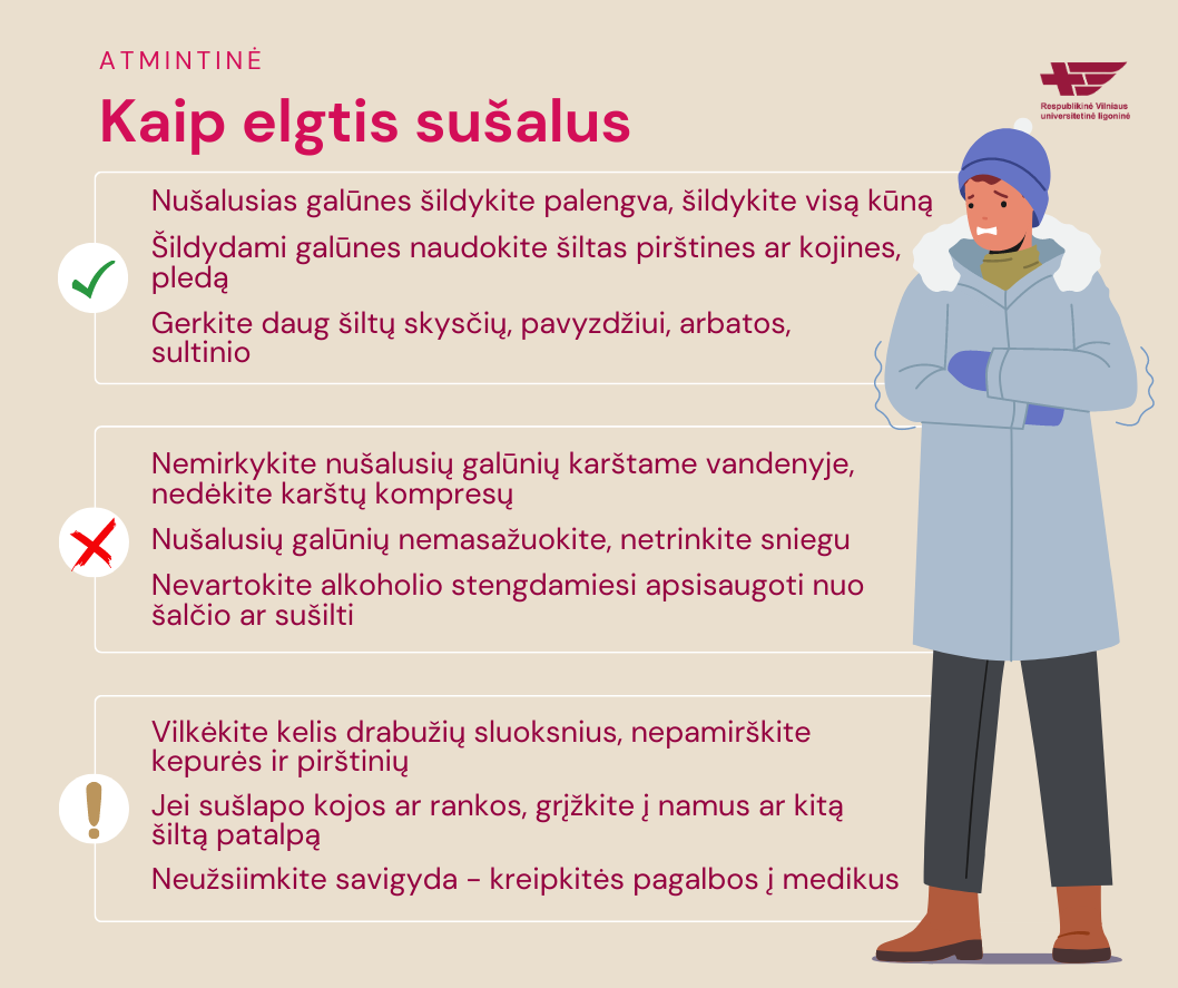 atmintinė_sušalus Kaip elgtis sušalus?