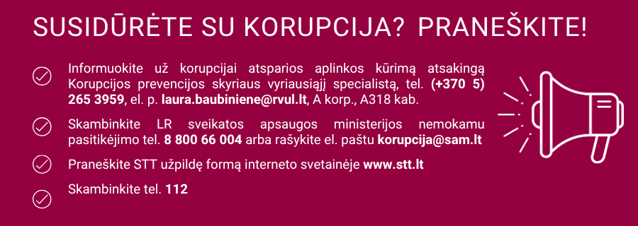 Pranešk apie korupciją